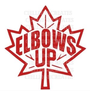 *2 for $20* Elbows Up Canadian Vinyl Decal Sticker Handcrafted